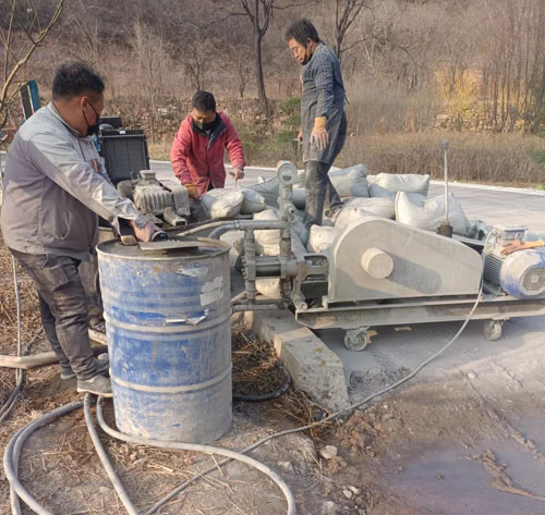 秦都路面下沉注浆